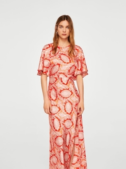 Polka dot midi dress