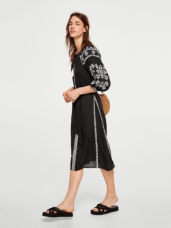 Tassels embroidered dress