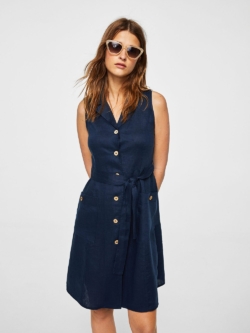 Detachable belt dress